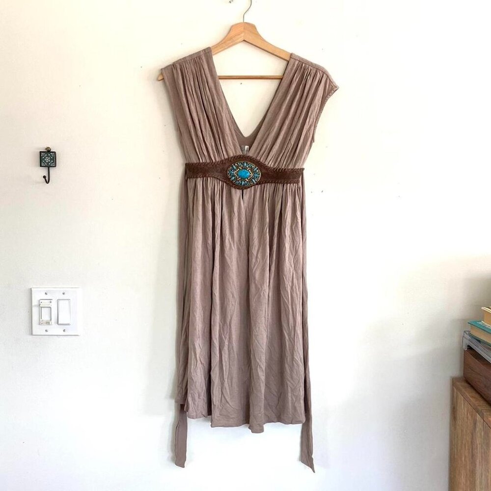 MARINE BLU BROWN BOHO HIPPY MINI SKIRT WOMENS SIZE SMALL
